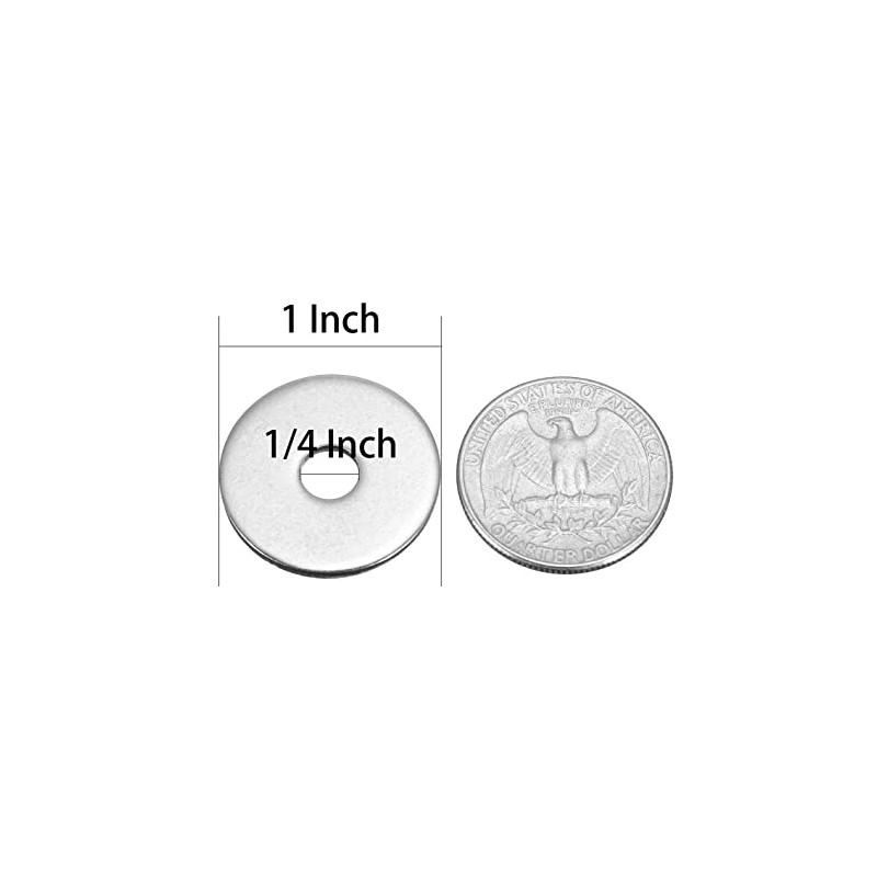 1/4" x 1" Stainless Fender Washer,18-8 (304) Stainless Steel Flat