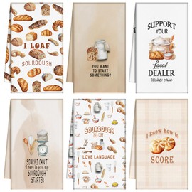 Peryiter Baking Sour Dough Towel Sourdough Gifts Tea Towels for Baking Sour Dough Tea Cloths for Sourdough Bread Towels for Proofing Flour Sack Towel for Kitchen Women Chef Bake Lovers
