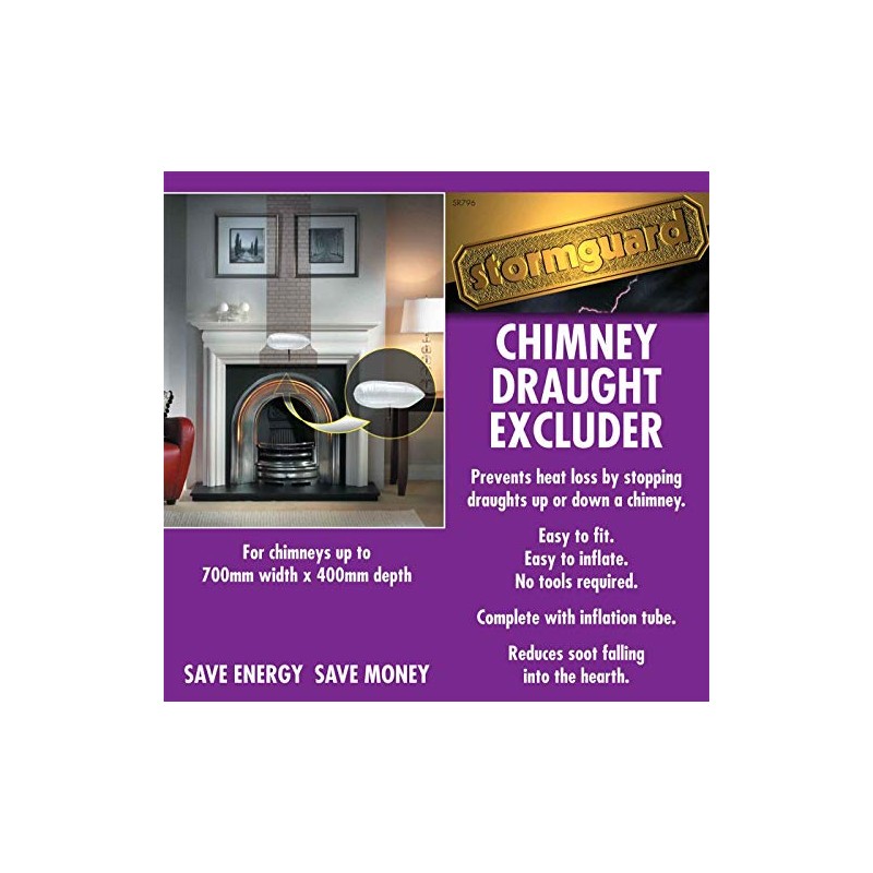 Stormguard Universal Chimney Draught Excluder - Draught Excluder for Chimney