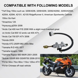 Vanlison Rear Brake Master Cylinder Compatible with 50cc 70cc 110cc 125cc Yerf Dog 150cc Arctic Cat 700 EFI 2006 Roketa Taotao ATV Dirt Bike Sportworks Carbide Karts ATC 250R Raptor GSXR