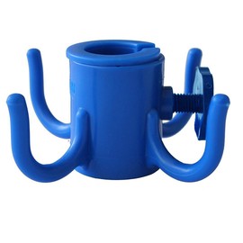 AMMSUN TSD74003, 4-prongs Plastic Hanging for Towels/Hats/Clothes/Camera/Sunglasses/Bags,Fit, Camping Trips Beach Umbrella Hook, 1 Pack, Blue