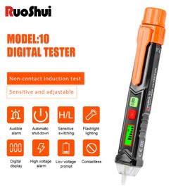 Electrical Tester, Non Contact Voltage Tester with LCD Display, Dual Range AC 12V/48V-1000V, Live/Null Wire Voltage Tester Pen with LED Lighting, Buzzer Alarm, Wire Circuit Break-Point Finder (VC10)