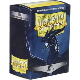 AT Sleeves: Dragon Shield Matte Jet (100) eves, Matte Jet