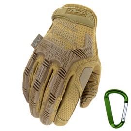 Mechanix Wear M-Pact Tactical Liner Glove, Optimum Protection, Breathable Best Fit and Gear Carabiner, Black Covert, Coyote, Multicam, Wolf Grey, Size: S, M, L, XL - s