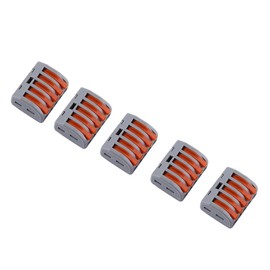 20Pcs 5 Way Spring Terminal Block Reusable Electric Cable Wire Connector