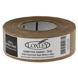 Artists 36mm x 54 Metre Gumstrip Brown Framing Tape Roll