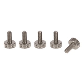 PrecisionGeek M4 x 10mm Flat Knurled Stainless Steel Thumb Screws (Set of 5)