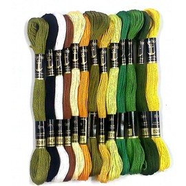 Beautiful Premium Embroidery Cotton Threads, 8 m Each Assorted skeins for Cross Stitch, Beading, Quilting, Hand Embroidery Thread 50 Pcs (25x 2Pcs Each) (1111)