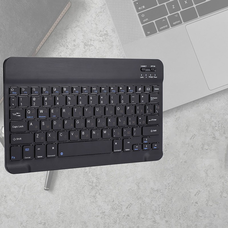 Russian 10.1" Slim Ultra Wide Wireless 80‑key Keyboard Bluetooth 3.0