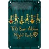 Blechschild 18 x 12 cm Tiki Bar Aloha - Night
