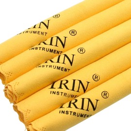 RuiJOTWAT 5-Pack Piano Violin Guitar Electric Bass Instrument Cleaning Cloth Wipes Piano Cloth Yellow