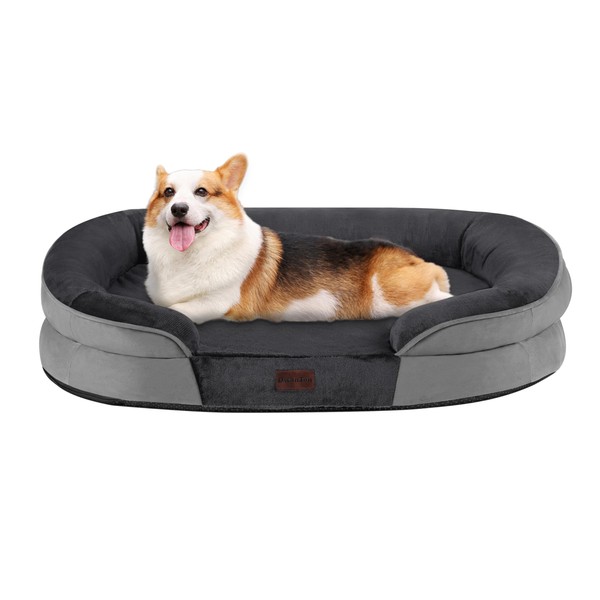 Dwanton Orthopedic Dog Bed for Medium Dogs, Waterproof Dog Sofa
