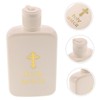 iplusmile 4pcs Decorative Holy Water Bottles Cross Pattern Vials for