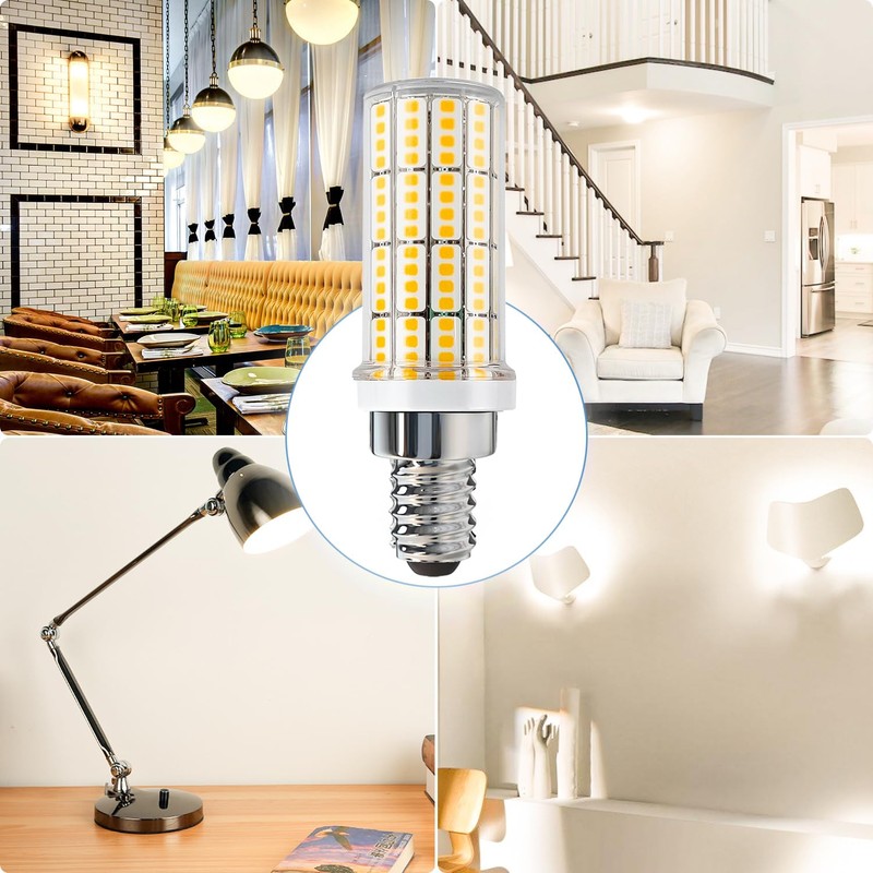 E12 LED Candelabra Light Bulbs, 200W Equivalent Chandelier Bulbs, 3000K