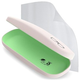 OPTIPAK Hard Shell Glasses Case – Eco-Friendly Eyeglass Holder with Microfiber Cleaning Cloth – Durable Eyeglasses Case (Pack of 1)