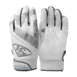 Louisville Slugger Guantes de bateo genuinos 2.0 para Adultos, Color Blanco, Talla M