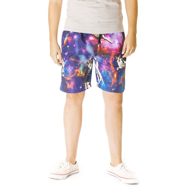 Funny Guy Mugs Space Cat Windbreaker Pants, X-Large