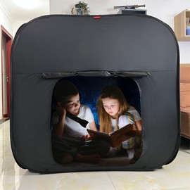 lukidoki Sensory Tent for Kids & Adults with CPC Certification - Sensory Calm Corner Helps Autism, ADHD, SPD Children Adults Relax, Reduce Anxiety - Portable Pop-up Blackout Hideout Play Tent Toys