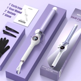 Unbranded Sejoy Rotating Curling Iron Barrel Automatic Straightener 6 Adjustable Heat NEW