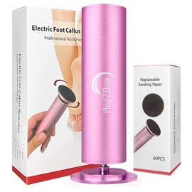 HayZBao HayZBao Electric Foot File - Callus Remover for Feet,Adjustable Speed Foot Scrubber with 60 Pcs Sandpaper Discs,Professional Pedicure Tool for Dead Skin and Calluses - Matte Purple