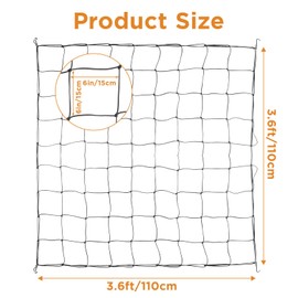 Trellis Netting 5x5 Ft Trellis Nets for Grow Tent, Heavy-Duty Elastic Plant Net with Steel Hooks, Net for Climbing Plants, Vegetables, Fruits, and Flowers(2 Pack)