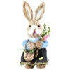 UAEYW Easter Straw Bunny Figurine Decorations,13 Inch Standing Rabbit Statue