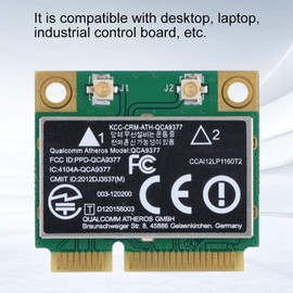 Card Dual Band 2.4G/5Ghz Network Card 433Mbps Bluetooth 4.2 Mini PCIE Card,Compatible with Desktop,Laptop,Industrial Control Board etc