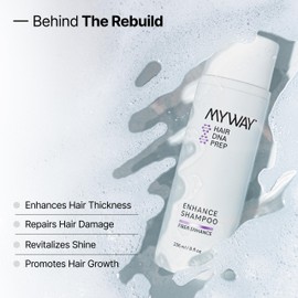 My Way Hair Enhance Shampoo – Volumizing Shampoo with Argan Oil for Enhanced Thickness, Growth, and Shine – Paraben, Phthalate, Sulfate, and Cruelty-Free Hair Care (8 oz)