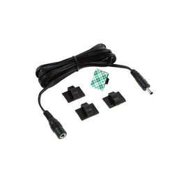 EShine Extension Cable - Male to Female, 3.5mm x 1.35mm, for LED Under Cabinet Lighting with Wire Clips (6.5ft, Black)