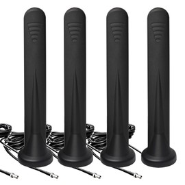 12dBi External 5G 4G LTE 3G GPRS GSM 600~6000Mhz TS9 Magnetic Base Antenna Compatible with Netgear AT&T Nighthawk M6 MR6110 MR6500 M5 MR5100 M1 MR1100 LB1121, LB2120 Hotspots Router,5FT,4-Pack