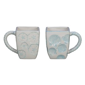 Beachcombers 2/A Sand Dollar/Shell Mugs Multi