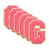 sourcing map 6pcs Glitters Chenille Letter Patches 8.4cm / 3.3"