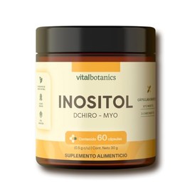VitalBotanics - Myo-Inositol y D-Chiro-Inositol con 60 cápsulas de 500mg para 2 meses - Suplementos Alimenticios Multivitaminico - Libre de Gluten y Aditivos Apto Dieta Keto