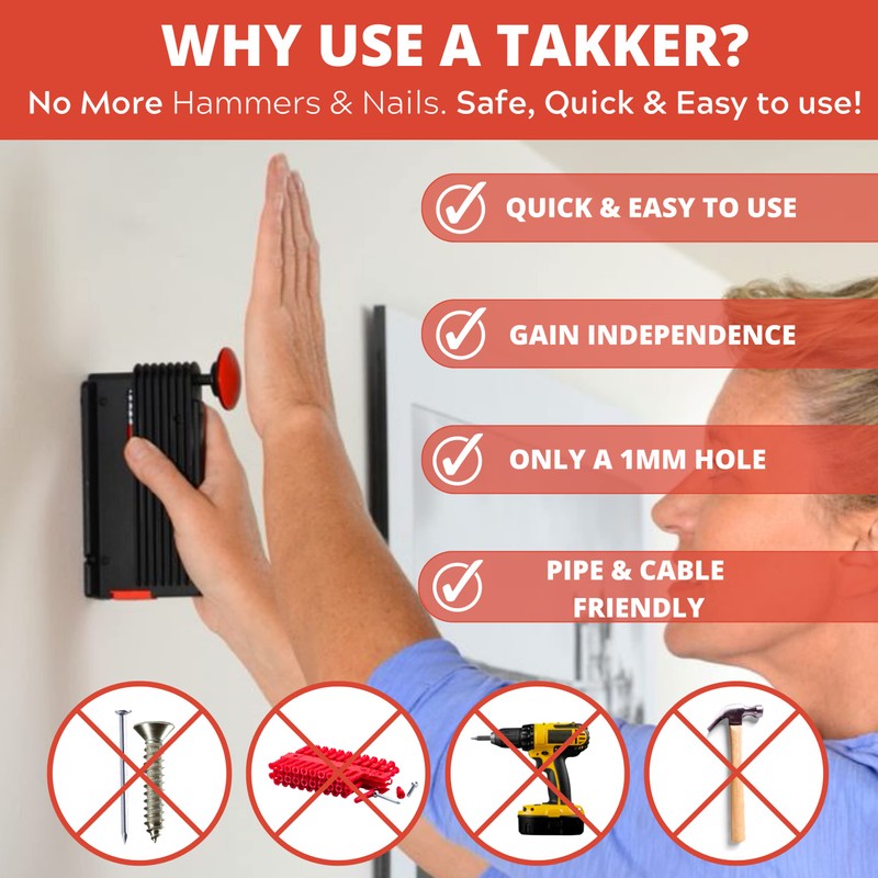 Takker® Easy One-Step Picture Frame Hanging Tool Kit - No