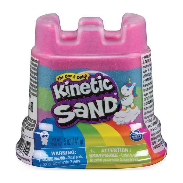 Kinetic Sand 6059188-Contenitore Unicorno Arcobaleno con Sabbia Kinetic da 141 g, Colore, 6059188-2