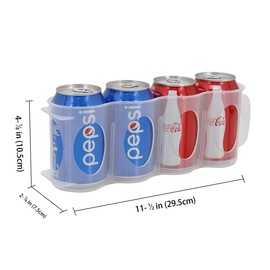 Set of 2 Portable Beverage Can Holder Fridge Can Holder Storage Box for Cans Clear Plastic
