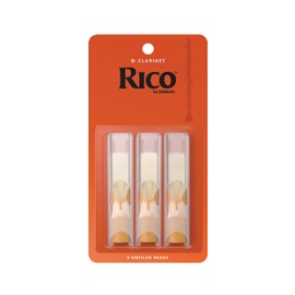 D'Addario Rico Bb Clarinet Reeds, Strength 2.5, Pack of 3