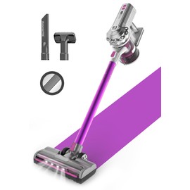 ROOMIE TEC R3 Cordless Stick Vacuum Cleaner, Fadeless Suction Power for Floor and Carpet, Up to 43 Min Powerful Battery, Bagless, Large Capacity, Extra Wide Roller, LED Headlights, and HEPA Filtration