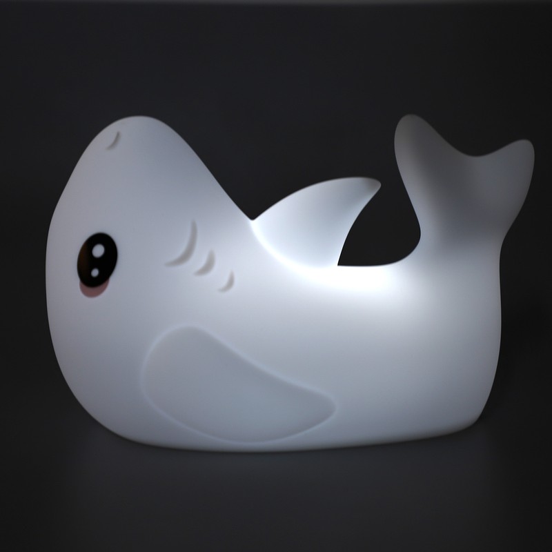 Night Light Silicone Cute Shark USB Rechargeable LED Colorful Night
