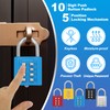 sourcing map Combination Padlock, 8-Digit Push Button Padlock 4-Position Locking