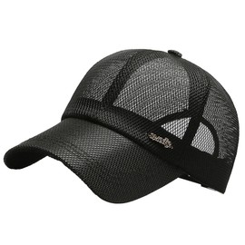 One Limitation CP459 Running Hat, Lightweight, Mesh Cap, Simple, Sports, Women's, Men's,, Black