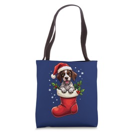 German Shorthaired Pointer Christmas Stocking Puppy Dog Love Tote Bag