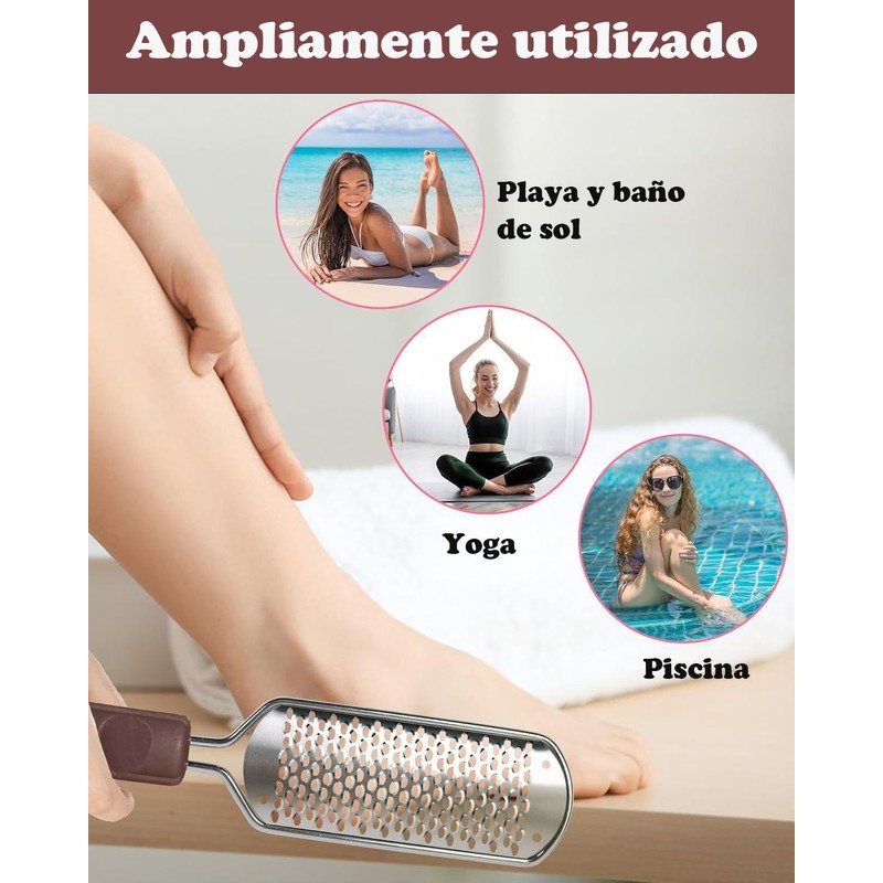 Lima para pies ZCNPIA 4 piezas de acero inoxidable –