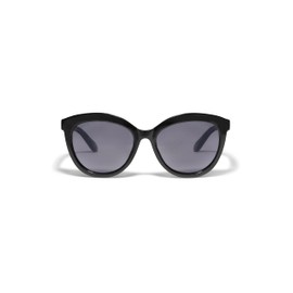 PILGRIM, Marlene Recycled Cat Eye Sunglasses, Polarised Women's Sunglasses with UV400 Protection, black