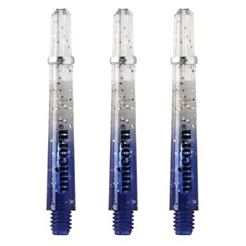 Unicorn Dart Shafts | Gripper 4 Elements | Durable Polycarbonate | Two-Tone Blue Gradient with Infused Metallic Flecks | Medium 41mm | 3 Stems