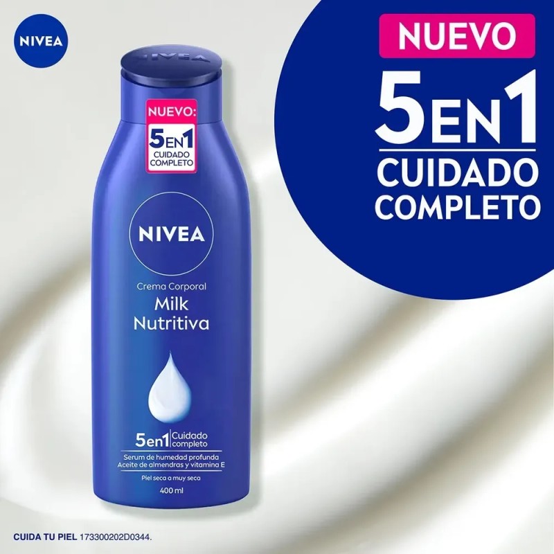 Crema Corporal Nivea Milk Nutritiva Humectante 400ml