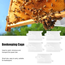 Haofy 5 Pieces Queen Bee Catcher Cage Plastic Queen Rearing Transport Cage Tool Beekeeping Accessories Simple and Efficient
