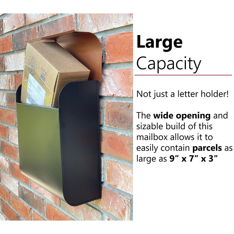 NACH Mailboxes for Outside Wall Mount, 12 x 4.5 x