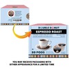 Espresso Coffee Pods (80 Pack) Dark Espresso Roast Coffee, Single-Serve