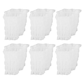 Sonew 100pcs Disposable Spa Headbands, Soft Elastic Nonwoven Facial Head Wrap for Makeup Skin Care White Stretch Facial Hair Band Sauna Washing Face Supplies for Women Girls